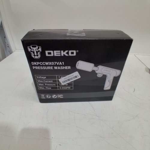 DEKO CORDLESS PRESSURE WASHER - 7.4 V, 11A, 130 PSI, 0.55 GPM - YELLOW / BLACK (MODEL: DKPCCWX07VA1) image 4