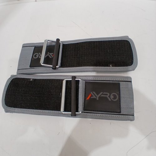 2PK AYRO SELF-LOCKING WEIGHT LIFTING TRAINING BELT WITH METAL BUCKLE FOR CORE STABILITY - SMALL - GREY image 3