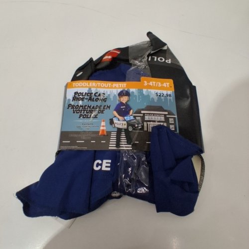 2PC POLICE CAR RIDE-ALONG COSTUME SET - 3T-4T - BLUE / BLACK (STYLE:WM28064683-525) image 2