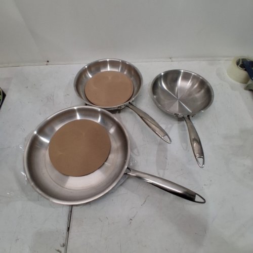 3PC MEYER ACCOLADE SKILLET PANS - 7"\9"\11" - STAINLESS STEEL (MODEL:1801554) image 3