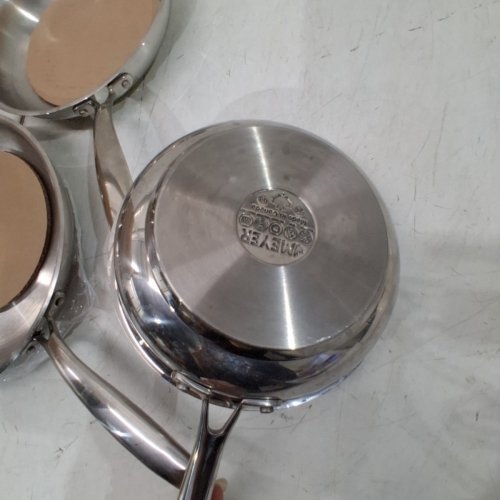 3PC MEYER ACCOLADE SKILLET PANS - 7"\9"\11" - STAINLESS STEEL (MODEL:1801554) image 4