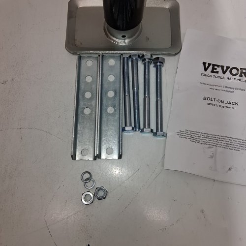 VEVOR HEAVY DUTY SWIVEL BOLT ON TRAILER JACK - 2000LB MAX - BLACK/SILVER (MODEL: R20TSW-B) image 3
