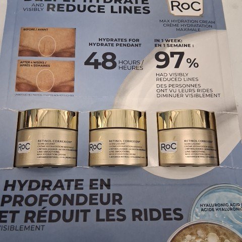 3PK ROC RETINOL CORREXION MAX HYDRATION CREAM - DEEPLY HYDRATE AND VISIBLY REDUCE LINES - 50ML EACH image 2