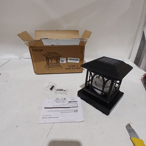 2PK AEFRELEOHT SOLAR POST CAP LIGHTS - BLACK- (MODEL: SL1688-2) image 2