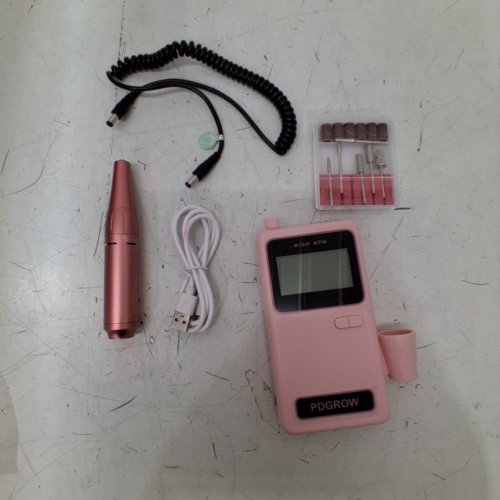 PDGROW RECHARGEABLE CORDLESS ELECTRIC NAIL DRILL - UP TO 50000RPM - PINK (MODEL: 3S201A) image 3