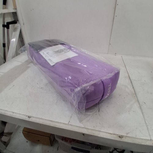 YES4ALL TRIPLE-LAYER SPONGE YOGA BOLSTER PILLOW FOR RESTORATIVE YOGA & MEDITATION - 25" X 9" X 5" - PURPLE image 2
