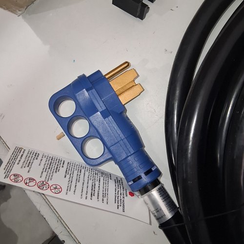 FINDEROMEND GENERATOR CORD AND POWER INLET BOX COMBO KIT - 25FT - 50AMP - BLACK/BLUE -(MODEL: ED-502P) image 3
