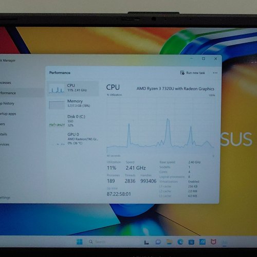 ASUS VIVOBOOK GO 15 LAPTOP, 15.6” FHD DISPLAY, AMD RYZEN 3 7320 PROCESSOR, 8GB DDR5 256GB SSD, WINDOWS 11 - BLACK (MODEL: 1504GA-WB31-CB) image 4