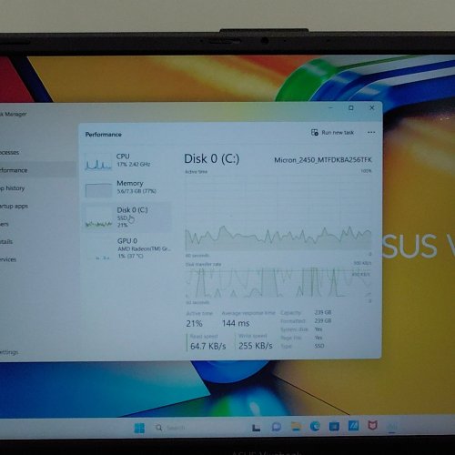 ASUS VIVOBOOK GO 15 LAPTOP, 15.6” FHD DISPLAY, AMD RYZEN 3 7320 PROCESSOR, 8GB DDR5 256GB SSD, WINDOWS 11 - BLACK (MODEL: 1504GA-WB31-CB) image 6