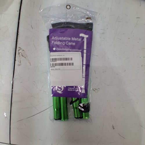 REHAND MEDICAL ELDERLY ASSIST COMPACT FOLDING CANE - METALLIC GREEN (MODEL: 1317) image 2