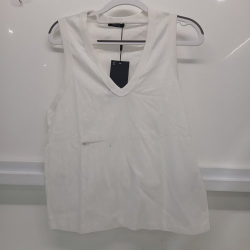 WOMEN'S MASSIMO DUTTI TANK TOP - LARGE - WHITE (style: 6202) image 2
