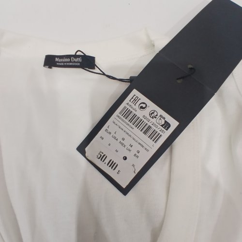 WOMEN'S MASSIMO DUTTI TANK TOP - LARGE - WHITE (style: 6202) image 4