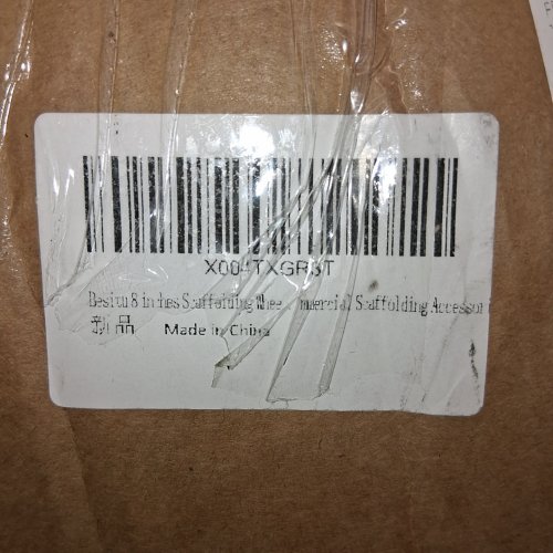 4PK BESITU SOLID ROUND COMMERCIAL SCAFFOLDING WHEELS - 8" - 1100 LBS CAPCITY image 2