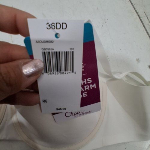 WOMEN'S OLGA NO SIDE EFFECTS T-SHIRT BRA - 36DD - WHITE - (MODEL: GB0561A) image 3