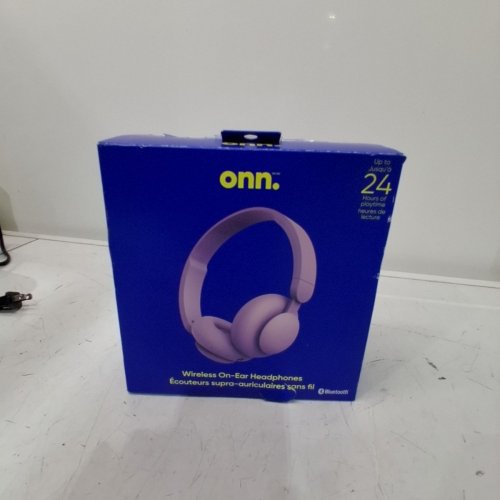 ONN WIRELESS BLUETOOTH ON-EAR HEADPHONES - UP 24 HOURS PLAYTIME - PURPLE (MODEL: 100002890) image 4