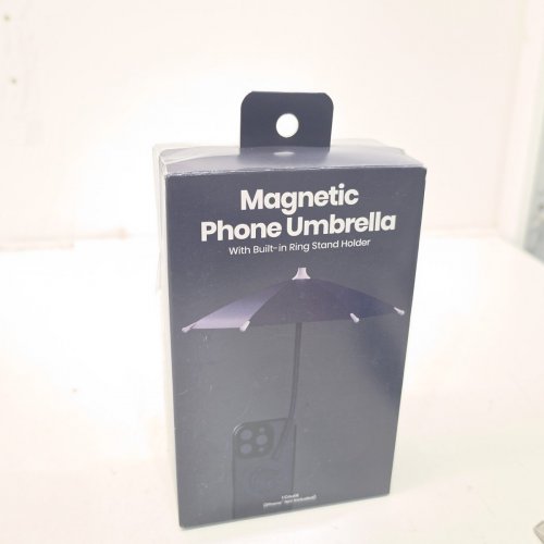 GEMS MAGNETIC PHONE UMBRELLA SUN SHADE SHIELD FOR OUTDOORS WITH FLEXIBLE ANGLE DESIGN & ROTATABLE PHONE RING - CHARCOAL GREY image 5