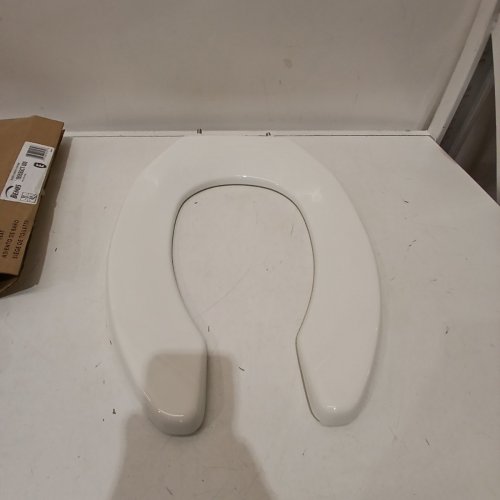 BEMIS ELONGATED PLASTIC TOILET SEAT NEVER LOOSENS - WHITE (MODEL: 1955SSCT 000) image 2