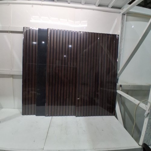 4PK GREYMOND WOOD SLAT ACOUSTIC WALL PANELS-3D FLUTED SOUND ABSORBING PANEL - 47" X 23" - WALNUT image 4