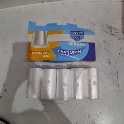 250PC NEATLINER CLEAR TRASH BAGS - SMALL / 15L - CLEAR image 3