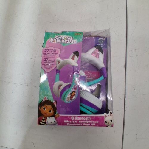 GABBY DOLLHOUSE BLUETOOTH WIRELESS HEADPHONES - 37 HOURS OF USE - PURPLE/PINK/TEAL image 3