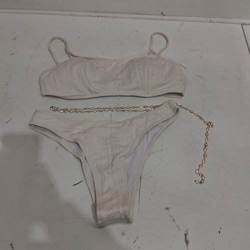 2PC WOMEN'S SHEIN BIKINI SET - LARGE - CREAM (ITEM: SKC#SW230213932229) image 2