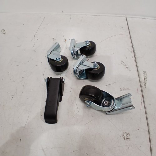 5PK HOLKIE WORKBENCH CASTER KIT - 2.5" - HEAVY DUTY RETRACTABLE CASTERS WITH URETHANE WHEELS DESIGNED TO LIFT & LOWER WORKBENCHES image 3