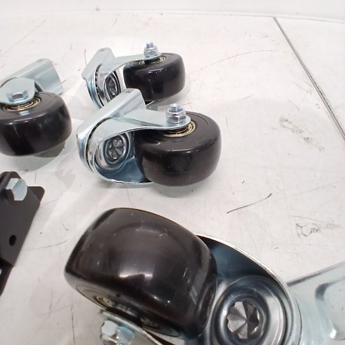 5PK HOLKIE WORKBENCH CASTER KIT - 2.5" - HEAVY DUTY RETRACTABLE CASTERS WITH URETHANE WHEELS DESIGNED TO LIFT & LOWER WORKBENCHES image 4