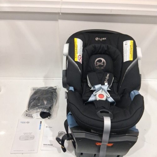 CYBEX ATON 2 INFANT CAR SEAT SLIM FIT, ULTRA LIGHTWEIGHT WITH SENSORSAFE TECHNOLOGY AND BASE - LAVASTONE BLACK (MODEL: 519004629) image 3