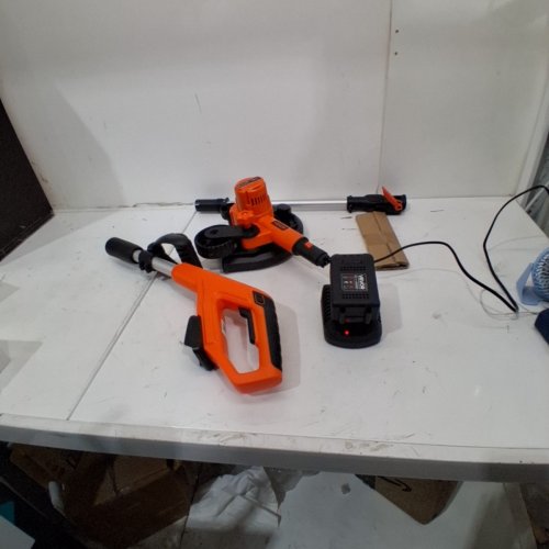 VEVOR BATTERY POWERED CORDLESS LAWN EDGER/TRIMMER - 4000 MAH/8.8'' BLADE - ORANGE - (MODEL: ASYTM01230) image 3