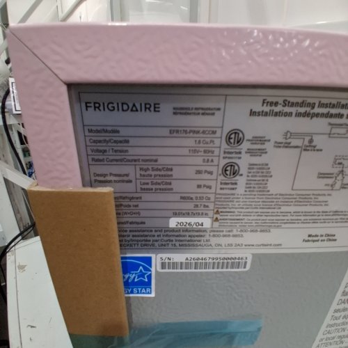 FRIGIDAIRE 1.6 CU.FT RETRO COMPACT REFRIGERATOR WITH BUILT IN BOTTLE OPENER - PINK (MODEL: EFR179-PINK) image 5