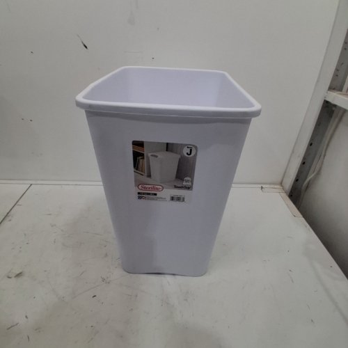 STERILITE TOUCHTOP WASTEBASKET - 7.5 GAL - WHITE (MODEL: 1043LABB) image 3