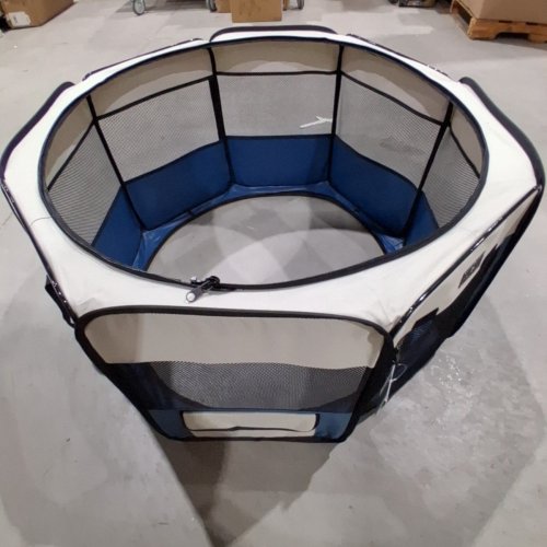 PETSFIT FOLDABLE PORTABLE POP UP DOG PLAYPEN - 45.5" - LARGE - BLUE / BLACK / WHITE (MODEL: DCC1058065L1) image 2