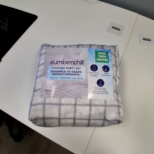 6PC SLUMBERCHILL COOLING SHEET SET - KING - GREY /BLUE/ WHITE PLAID (STYLE : 1796336) image 3