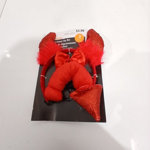 3PC DEVIL COSTUME ACCESSORY SET - RED (ITEM: WMCA18004-R) image 2
