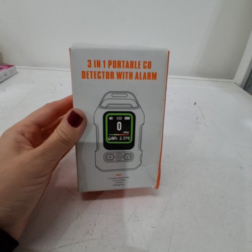 3-IN-1 PORTABLE CARBON MONOXIDE DETECTOR WITH ALARM - BLACK image 4