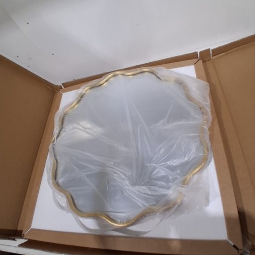 PROHOMEWARE ROUND WAVY MODERN BATHROOM VANITY MIRROR - 24" - GOLD (MODEL: QG020) image 3