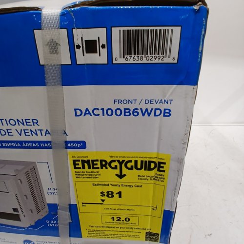 DANBY WINDOW AIR CONDITIONER - 10,000 BTU; 19" W X 14" H X 22.3" D - WHITE (MODEL: DAC100B6WDB) image 4