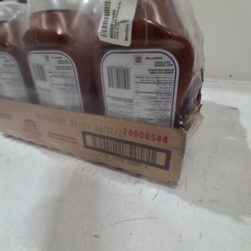 12PK HEINZ NO SUGAR ADDED UPSIDE-DOWN SQUEEZE TOMATO KETCHUP BOTTLES - 750 ML/EACH image 2