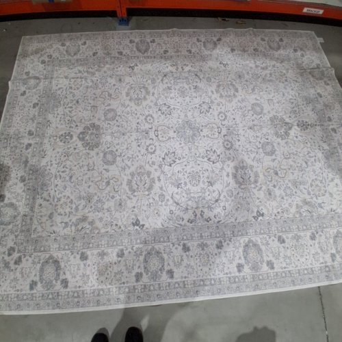 RUGS ROOM FLORAL PATTERNED AREA RUG - 8FT X 10FT -IVORY AND GRAY image 2