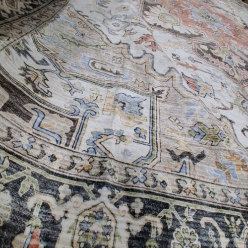 HOMEWILL VINTAGE WASHABLE LIVING ROOM AREA RUG - 8FT X 10FT - MULTI CREAM image 3