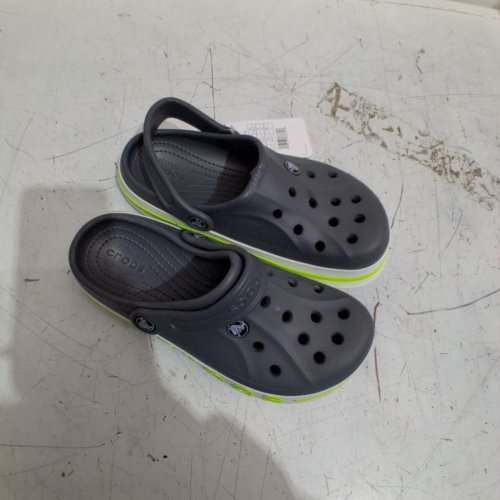 ADULTS CROCS BAYABAND SLIP ON CLOGS - WOMEN'S : 7 / MEN'S : 5 - GREY/GREEN/WHITE image 2