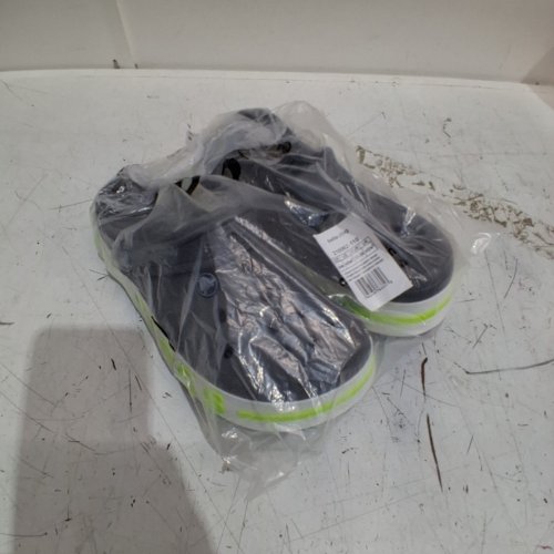 ADULTS CROCS BAYABAND SLIP ON CLOGS - WOMEN'S : 7 / MEN'S : 5 - GREY/GREEN/WHITE image 5