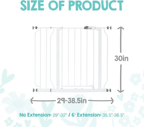 REGALO EASY STEP SAFETY GATE - 29"- 38.5" - WHITE (MODEL: 1160-DS) image 2