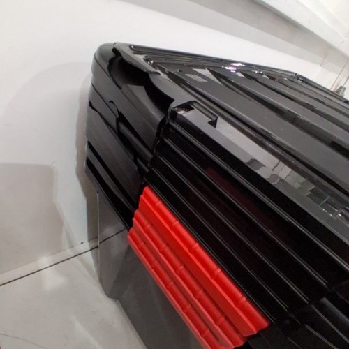 6PK IRIS STACK & PULL PLASTIC STORAGE BOXES - 53QT - BLACK/RED (MODEL: TB-56D) image 3