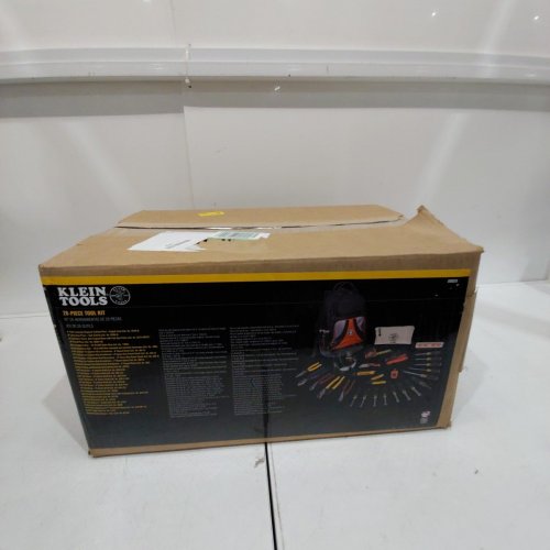 28PC KLEIN TOOLS TOOL KIT WITH BACKPACK - INCLUDES PLIERS, SCREWDRIVERS, NUT DRIVERS AND MORE - BLACK/ORANGE (MODEL: 80028) image 6