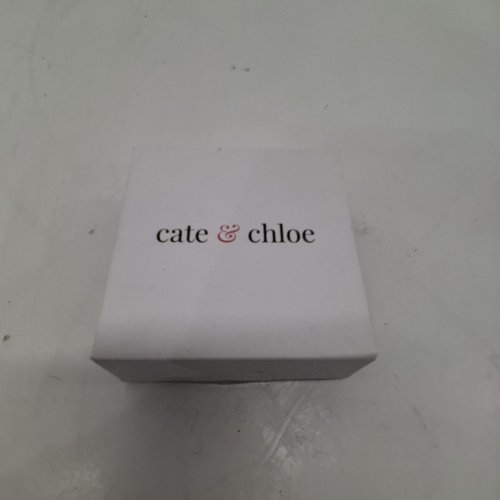 1PR WOMENS CATE & CHLOE ICED HOOP EARRINGS -24 MM- ROSE GOLD (STYLE: CCDE20013ER-RG) image 6