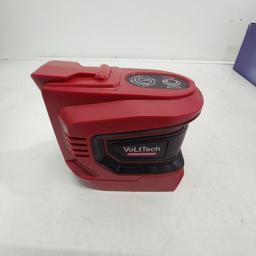 PORTABLE POWER INVERTER - 18V - 120V, 200W - BLACK/RED image 2