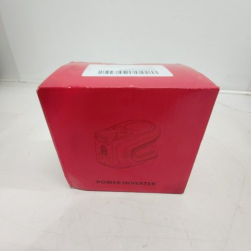 PORTABLE POWER INVERTER - 18V - 120V, 200W - BLACK/RED image 3