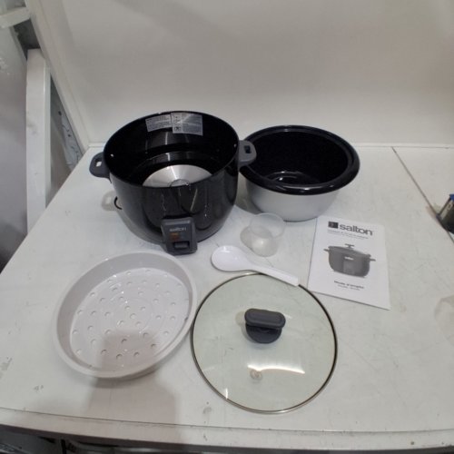 SALTON RICE COOKER & STEAMER - 20 CUP CAPACITY - BLACK (MODEL: RC2161) image 4