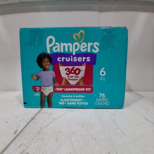76PK PAMPERS CRUISERS 360° 100% LEAKPROOF GAP-FREE FIT DIAPERS - SIZE 6 image 3